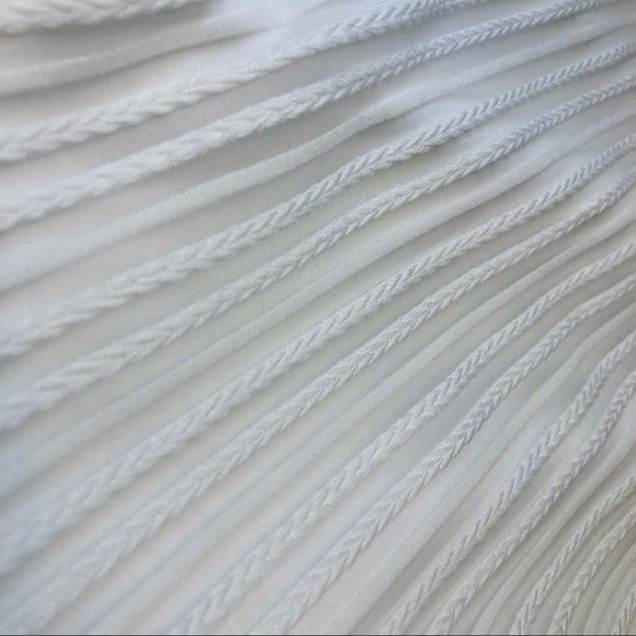 Calvin Klein Sheer Striped Short Sleeve T-Shirt Top White - Picture 4 of 6